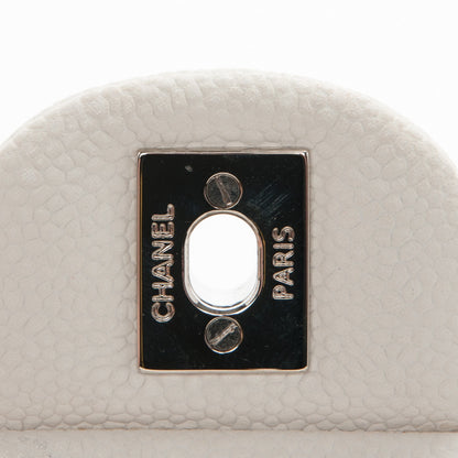 Chanel Iridescent Caviar Quilted Medium Double Flap Off White 10 of 10