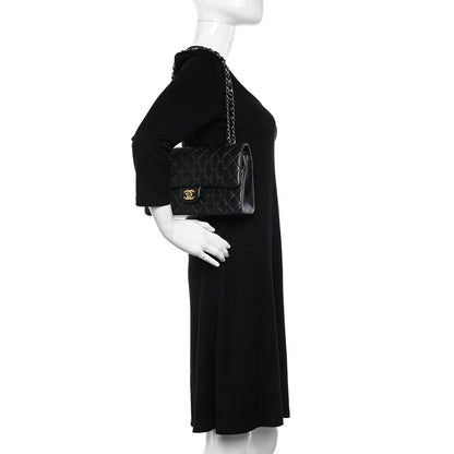 Chanel Lambskin Quilted Medium Double Flap Black 2 of 12