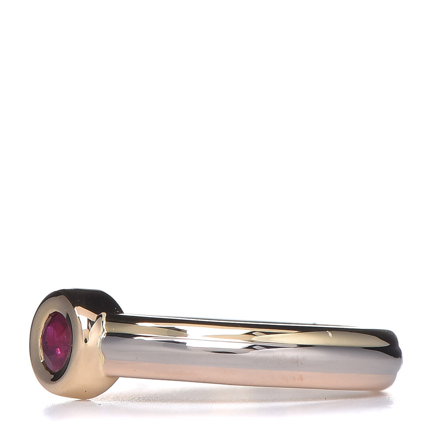 18K Pink Yellow White Gold Ruby Ring 49 4.75
