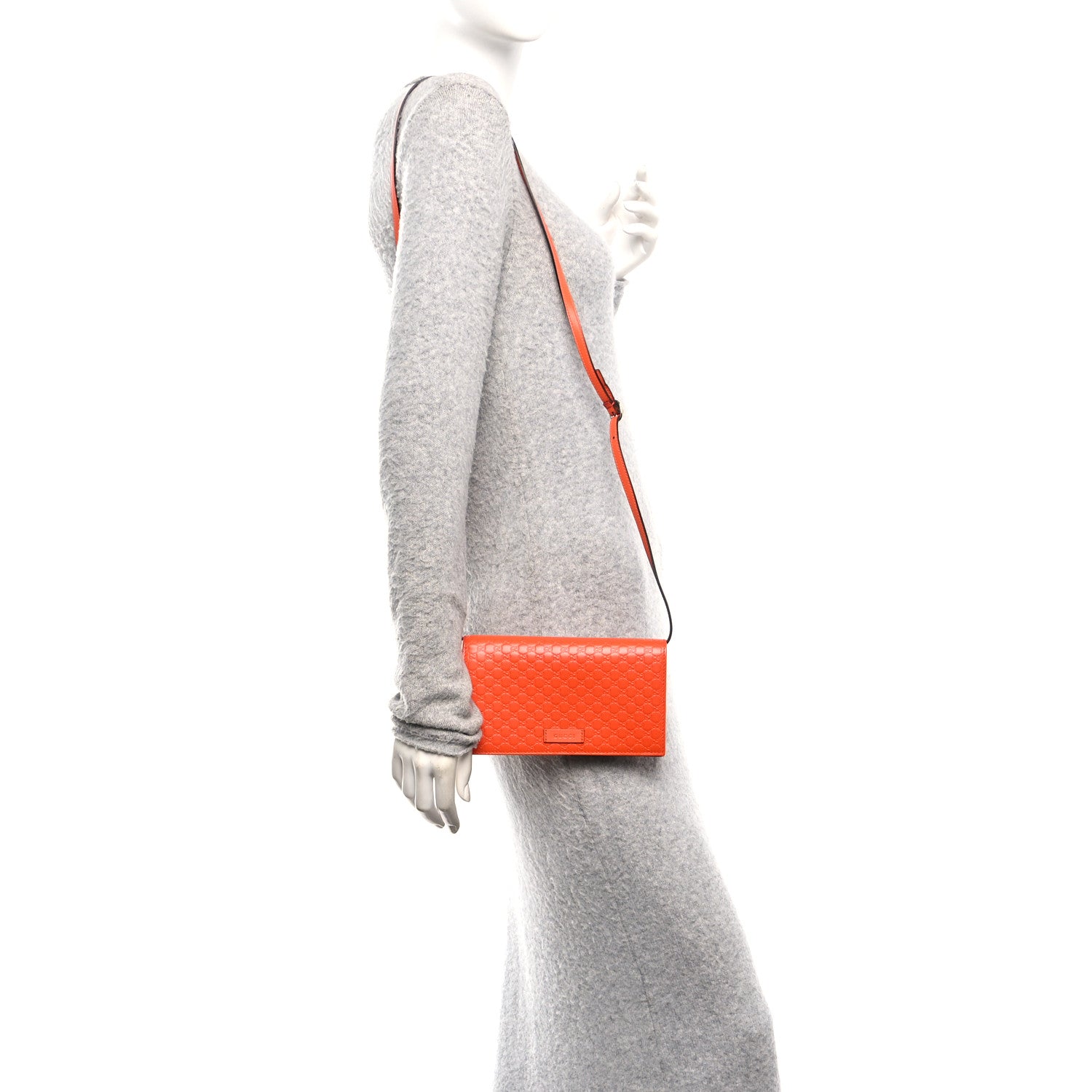 Gucci Soft Microguccissima Crossbody Wallet Sun Orange 2 of 10