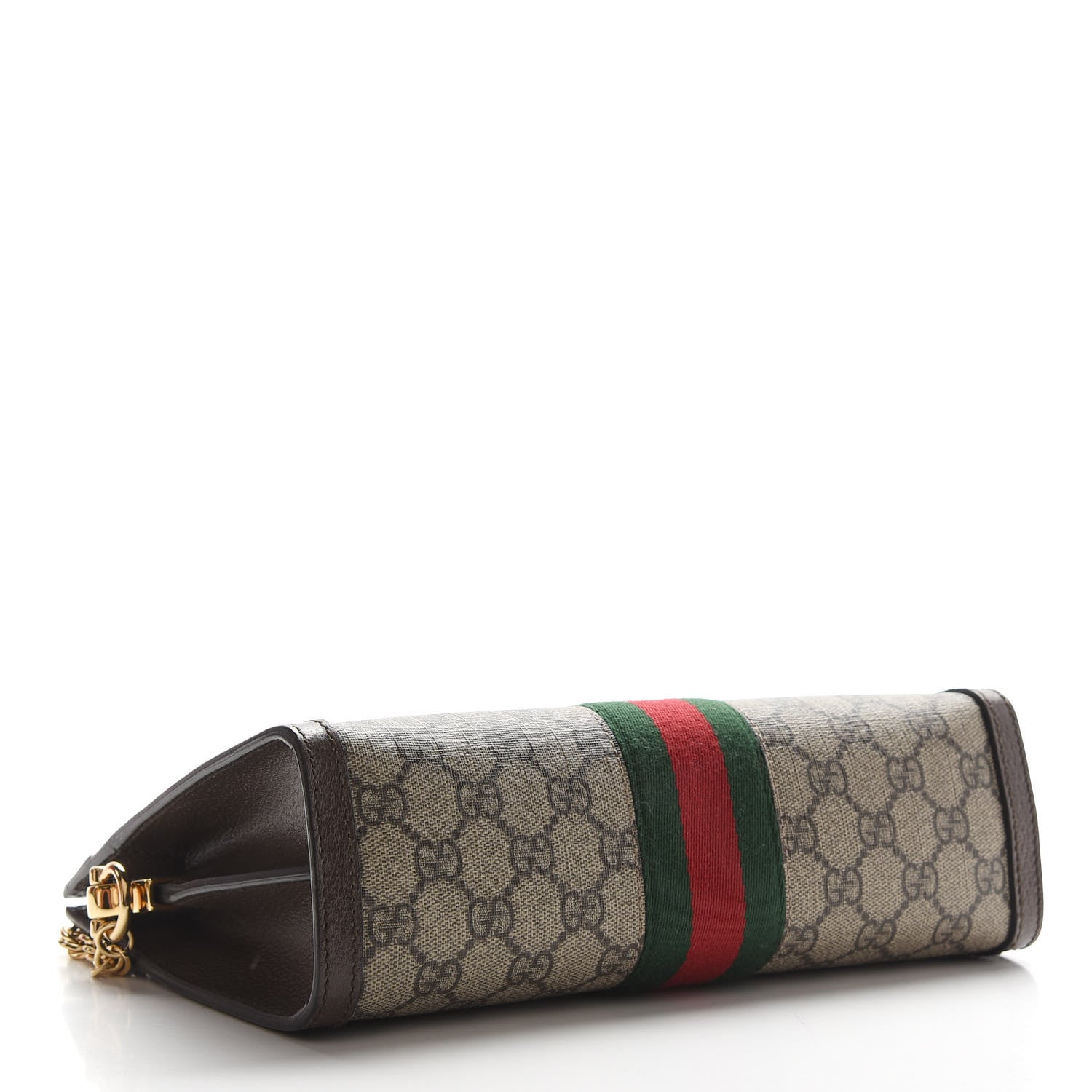 Gucci GG Supreme Monogram Web Small Ophidia Chain Shoulder Bag Brown 4 of 9