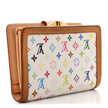 Louis Vuitton Monogram Multicolor French Purse Wallet White 3 of 9