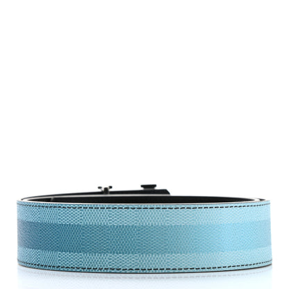 Louis Vuitton Damier Stripes 40MM LV Initiales Reversible Belt 90 36 Sky Blue 3 of 8