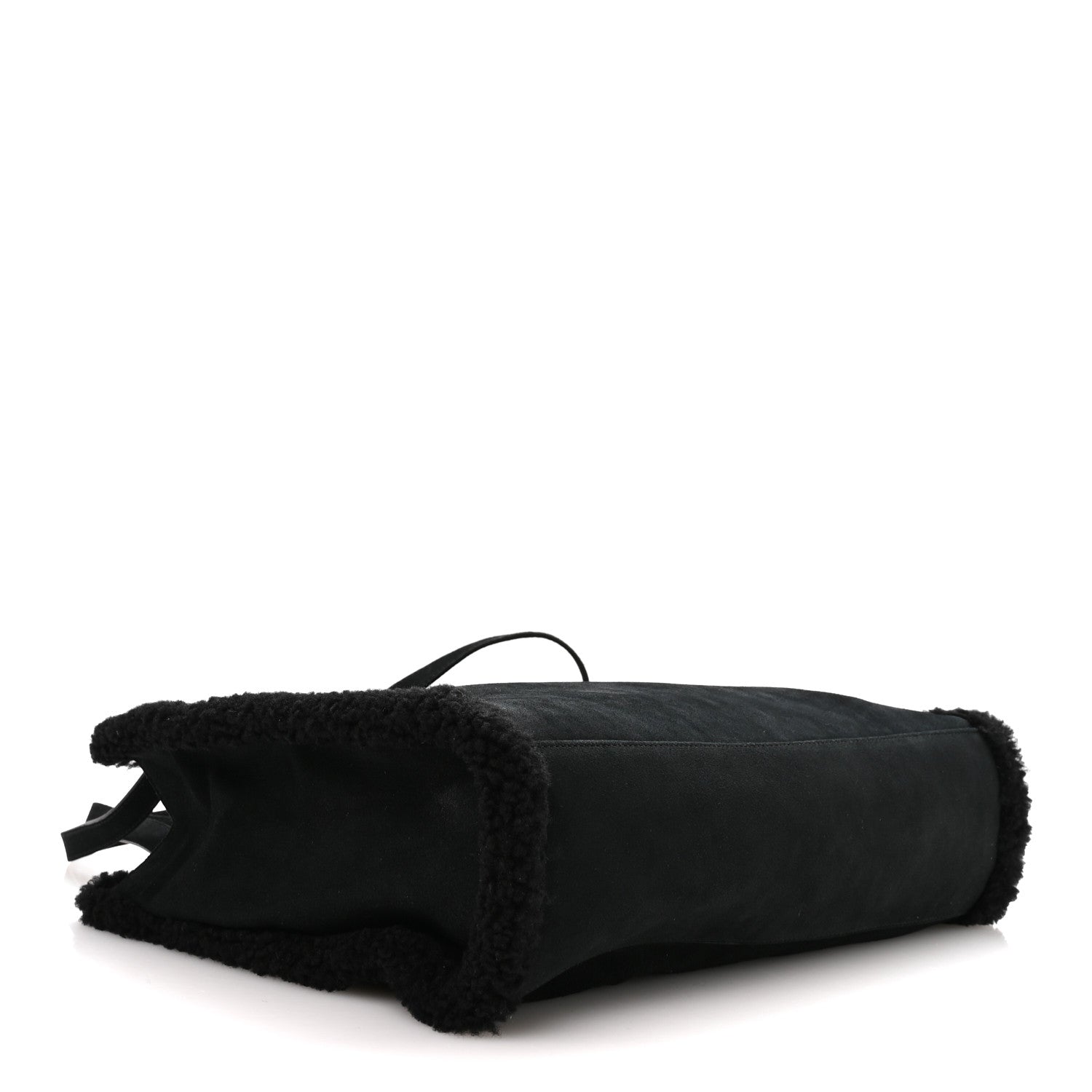 Telfar X UGG Suede Shearling Medium Shopping Bag Raw Black 4 of 11