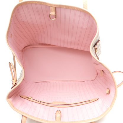 Louis Vuitton Damier Azur Neo Neverfull MM Rose Ballerine 4 of 5