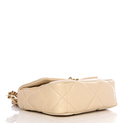 Chanel Goatskin Quilted Medium 19 Flap Light Beige 3 of 10
