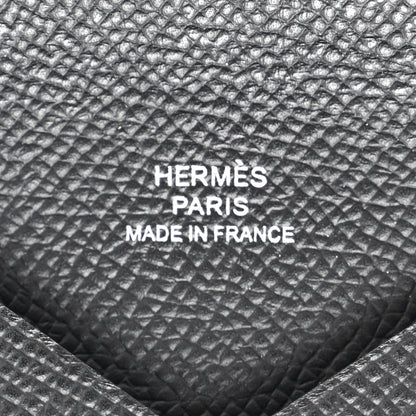 Hermes Epsom Calvi Card Case Black 6 of 8