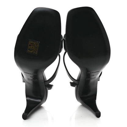Hermes Calfskin Glamour 75 Sandals 39 Black 5 of 9