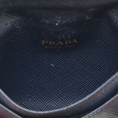 Prada Saffiano Metal Flap Wallet Baltico 5 of 11