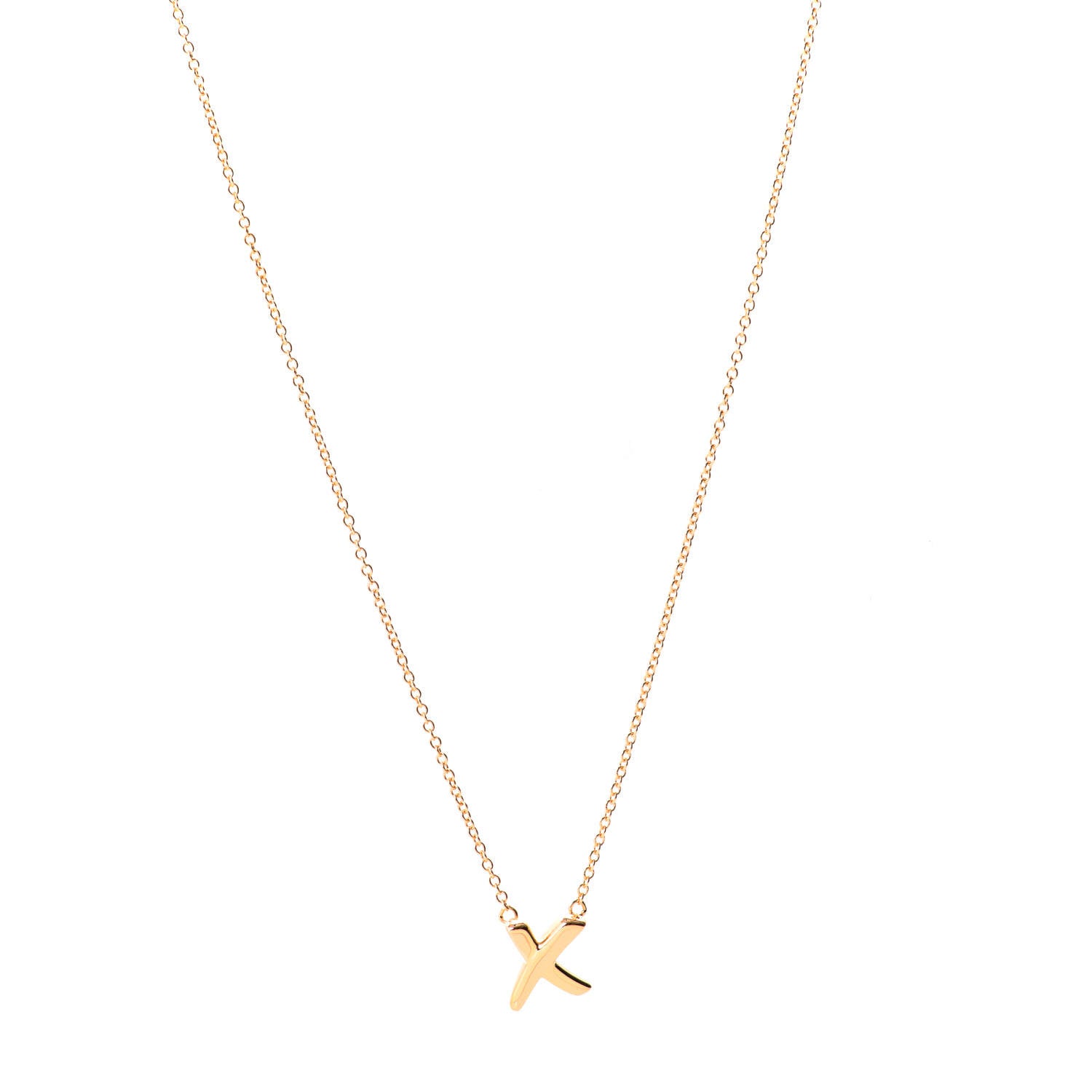 Tiffany 18K Rose Gold Paloma Picasso Graffiti X Pendant Necklace 1 of 6