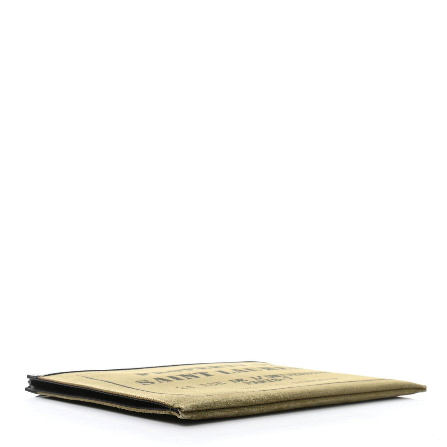 Canvas Property of Saint Laurent Zip Top Tech Pouch Khaki