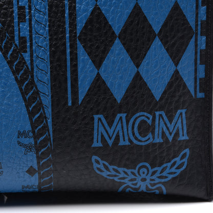 MCM Visetos Baroque Print Kira North South Shopper Tote Blue 11 of 11
