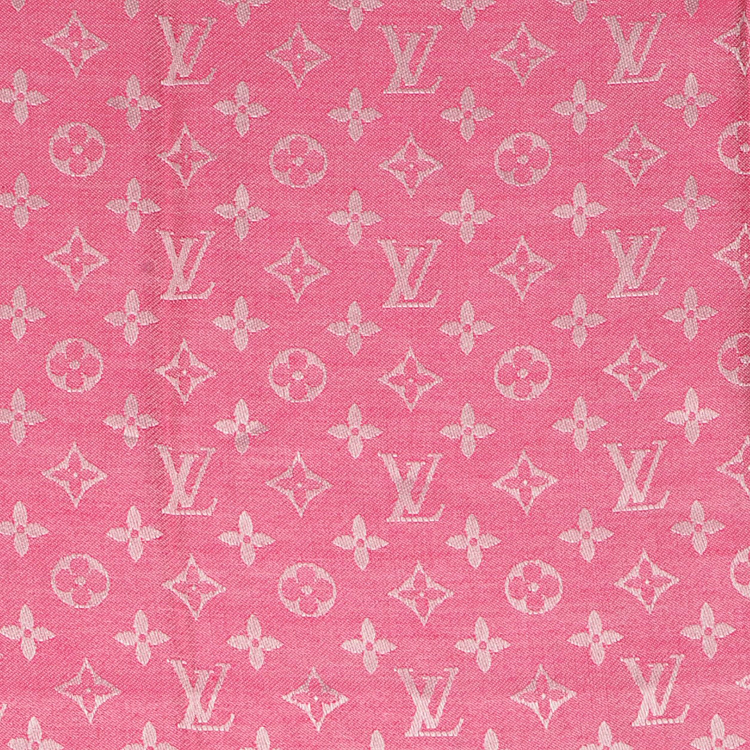 Louis Vuitton Wool Silk Monogram Denim Shawl Pivoine 1 of 5