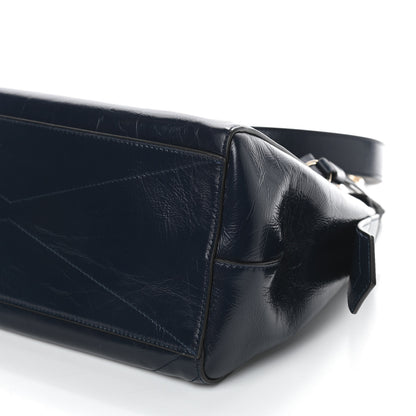 Givenchy Creased Patent Calfskin Medium ID Flap Navy Blue 9 of 9