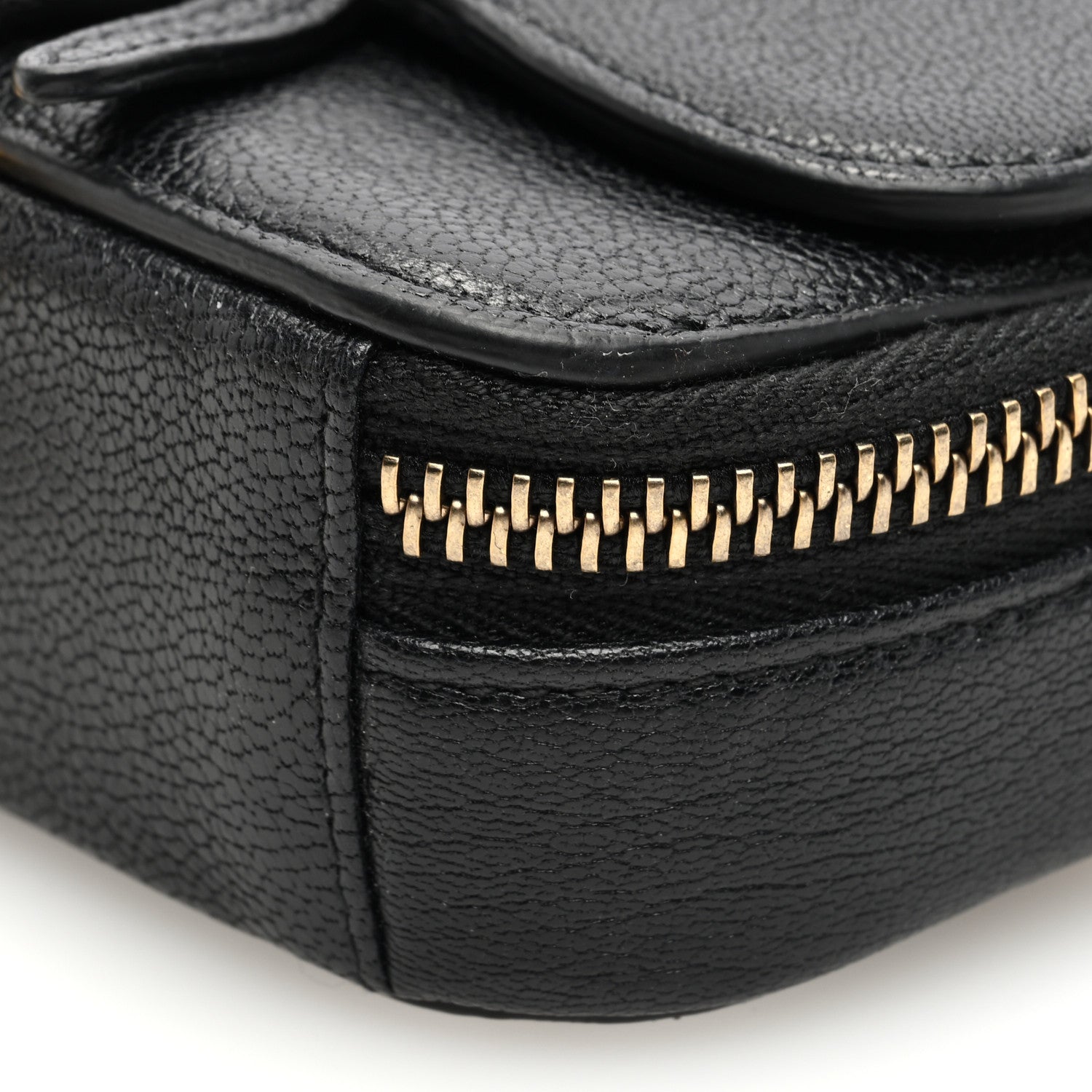 Christian Dior Goatskin Mini Saddle Pouch Black 8 of 8