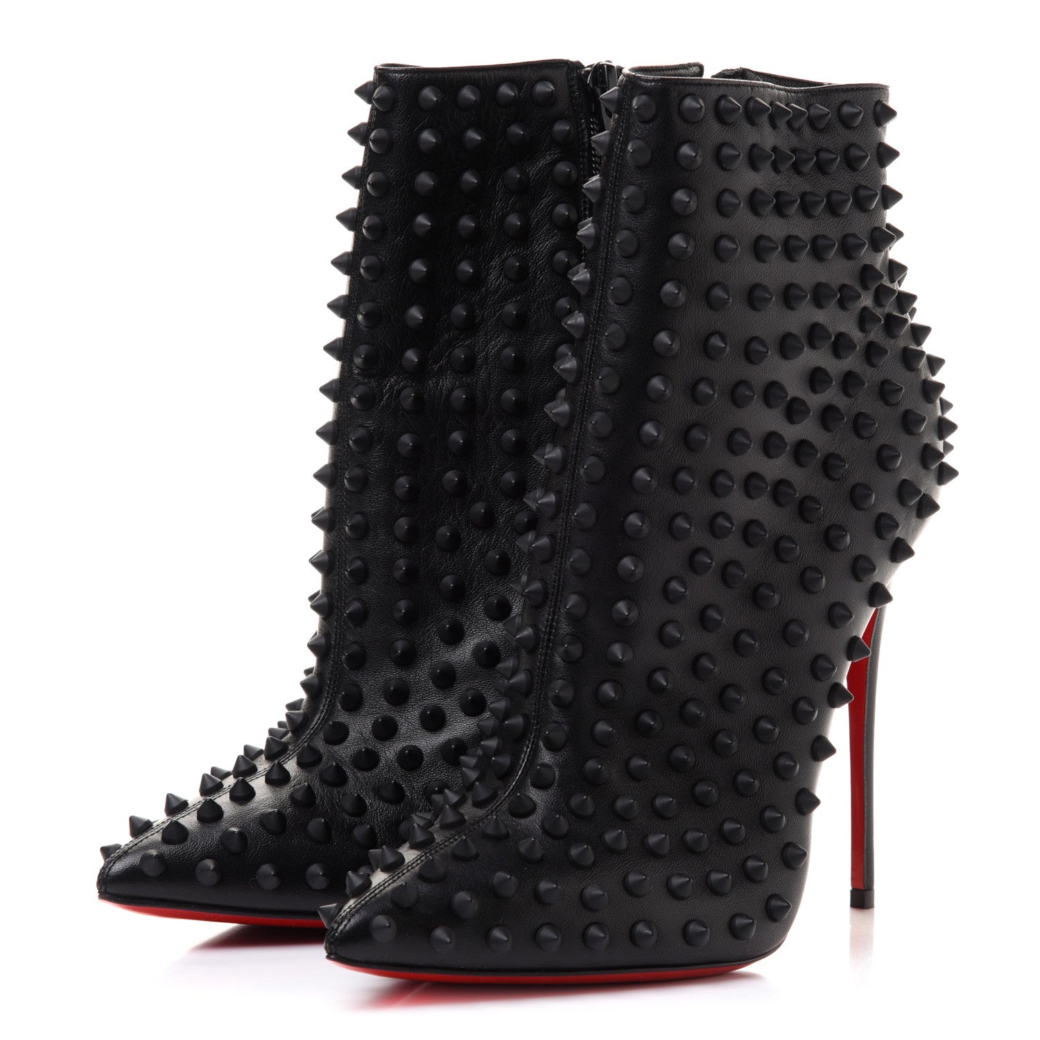 Christian Louboutin Kid Snakilta 120 Booties 37.5 Black 3 of 8