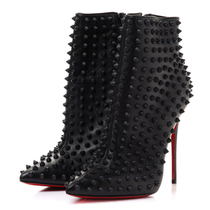 Christian Louboutin Kid Snakilta 120 Booties 37.5 Black 3 of 8