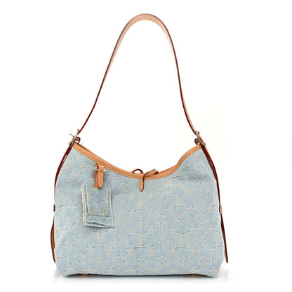 Louis Vuitton Monogram Denim CarryAll PM Sky Blue 1 of 10