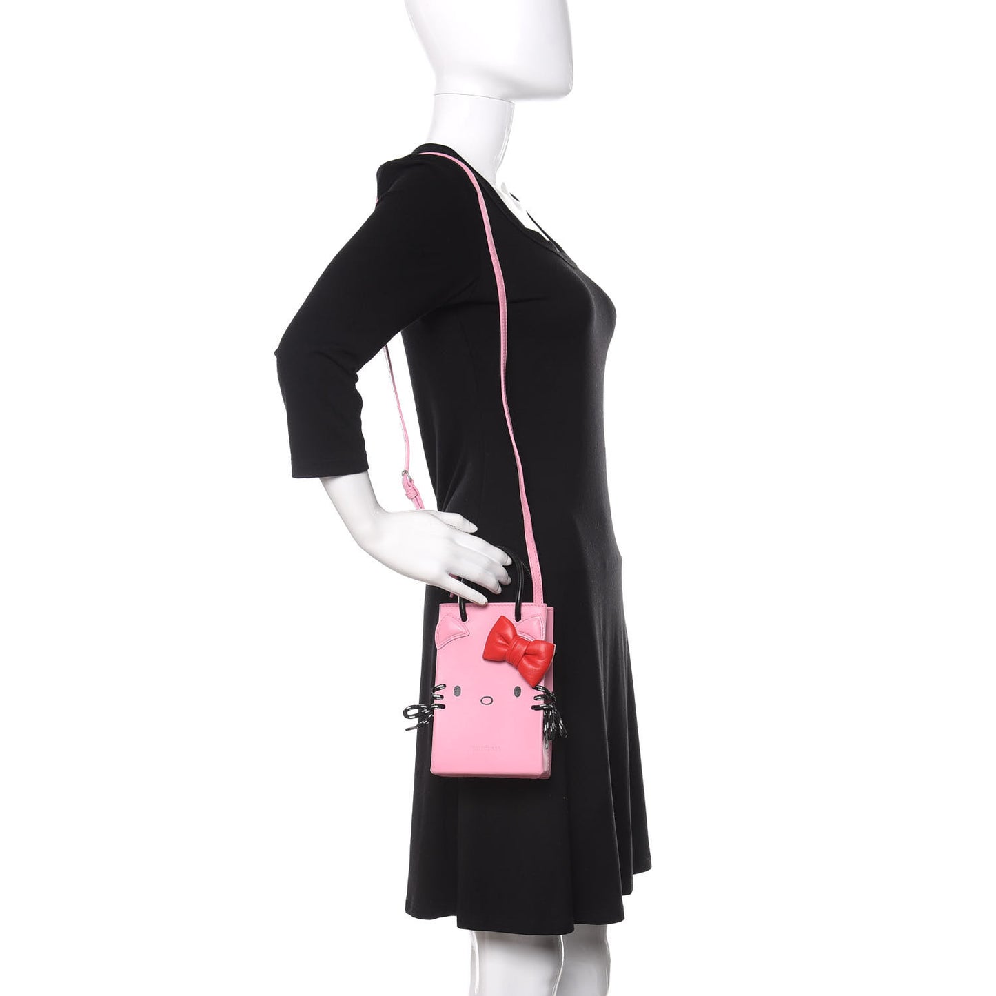 Calfskin Hello Kitty Phone Holder Bag Pink