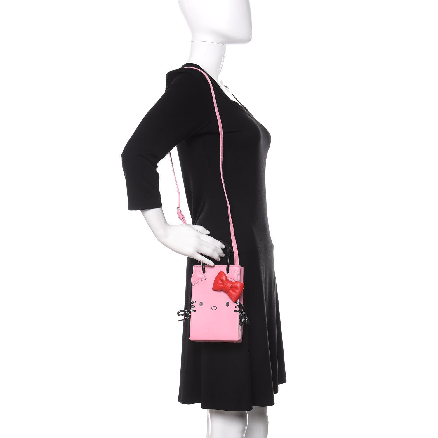 Balenciaga Calfskin Hello Kitty Phone Holder Bag Pink 2 of 10