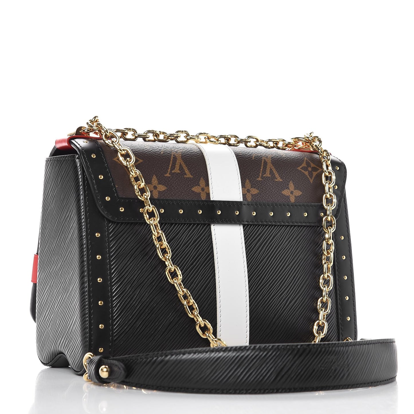 Epi Monogram Complice Trunks and Bags Twist Shoulder Bag MM Black