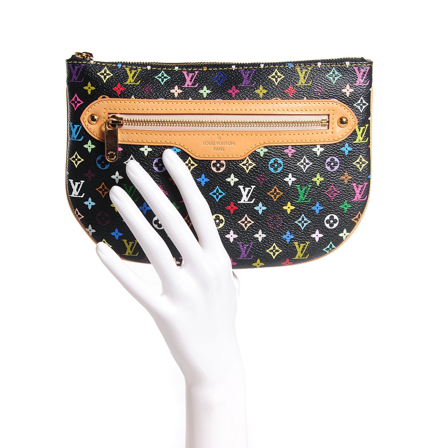 Louis Vuitton Monogram Multicolor Pochette Plate GM Black 2 of 8
