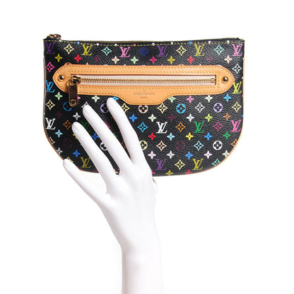 Louis Vuitton Monogram Multicolor Pochette Plate GM Black 2 of 8