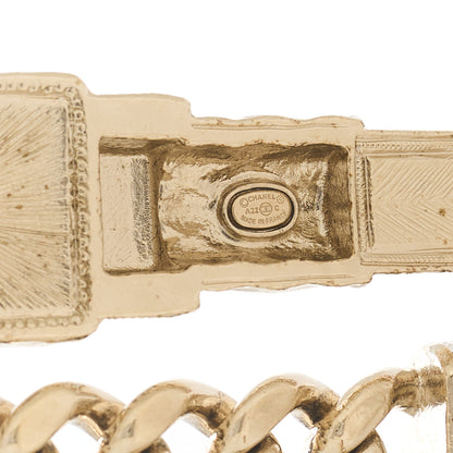 Chanel Metal Strass Pearl Lipstick Necklace Pink Gold 4 of 5