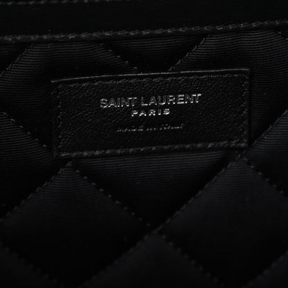 Saint Laurent Calfskin Quilted ES Giant Travel Bag Black 6 of 10