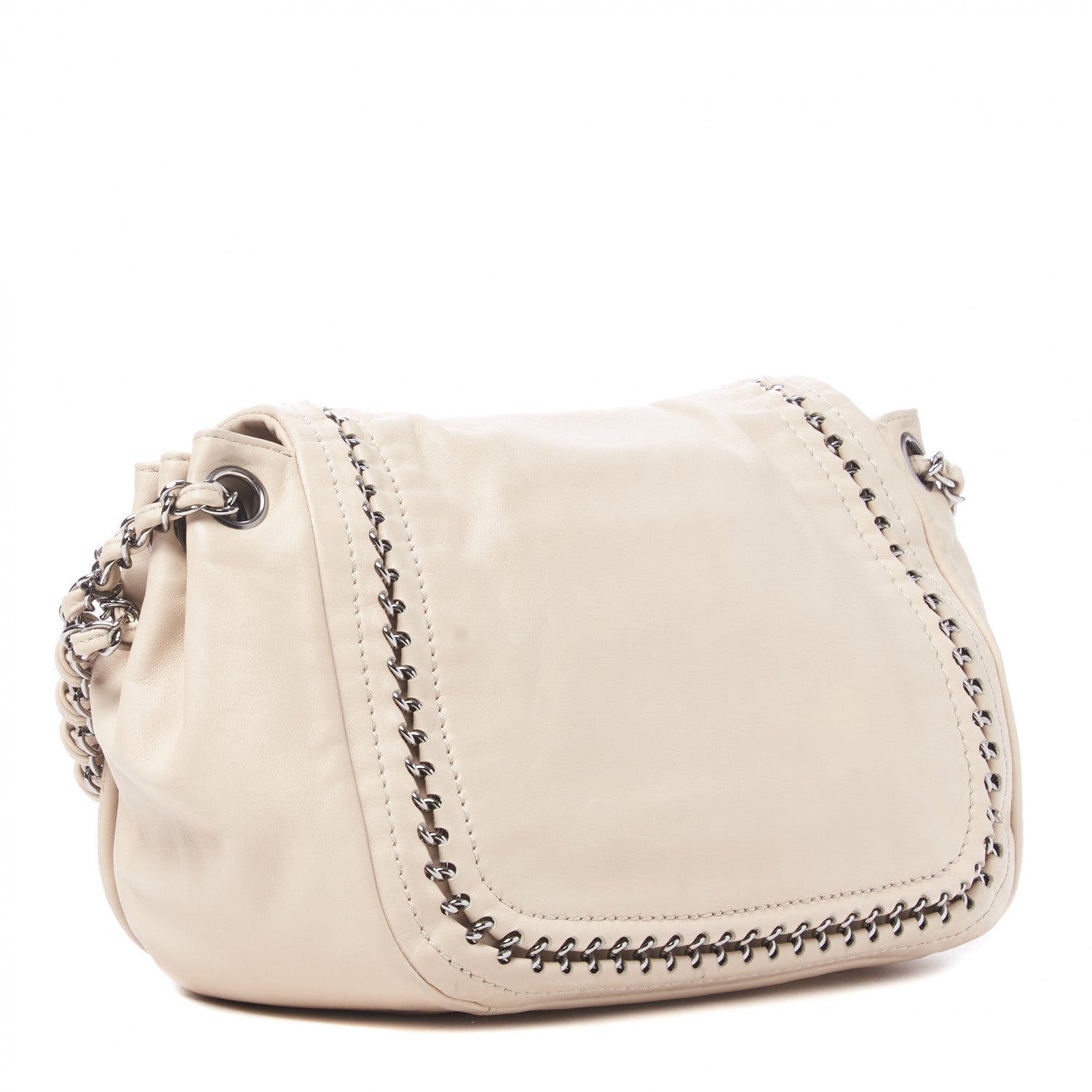 Chanel Smooth Calfskin Luxe Ligne Flap Light Beige 2 of 11
