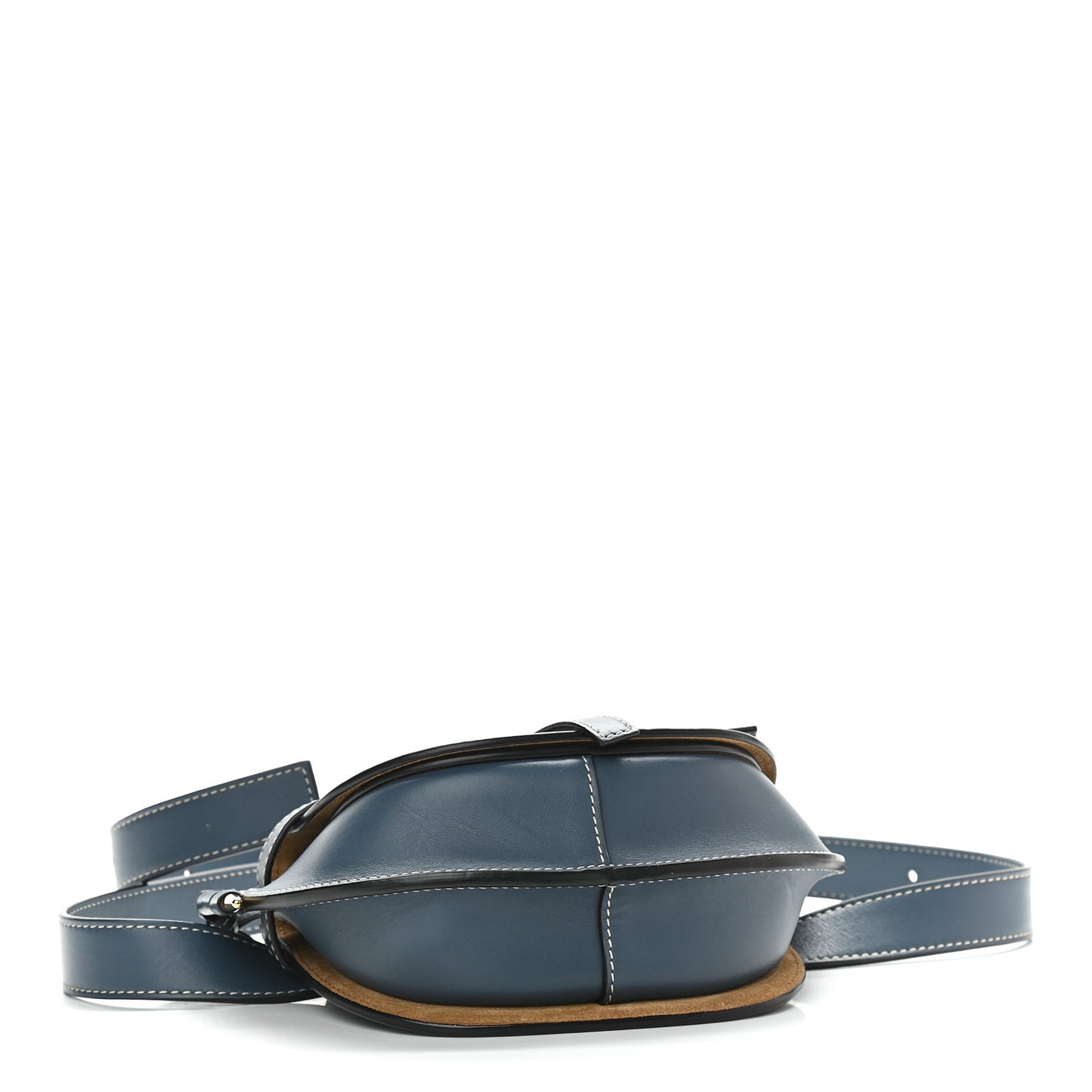 Calfskin Mini Gate Belt Bag Steel Blue