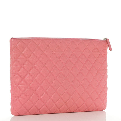 Chanel Caviar Quilted Large Cosmetic Case Rose Pink 3 of 8