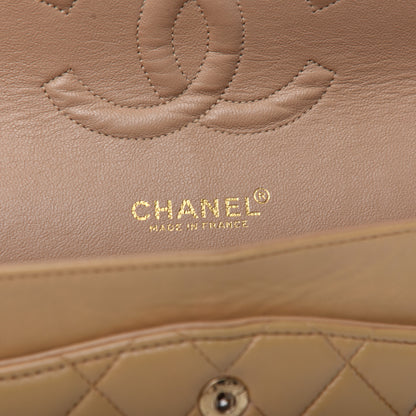 Chanel Lambskin Quilted Medium Double Flap Beige 10 of 13