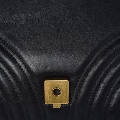 Gucci Calfskin Matelasse Medium GG Marmont Shoulder Bag Black 10 of 10
