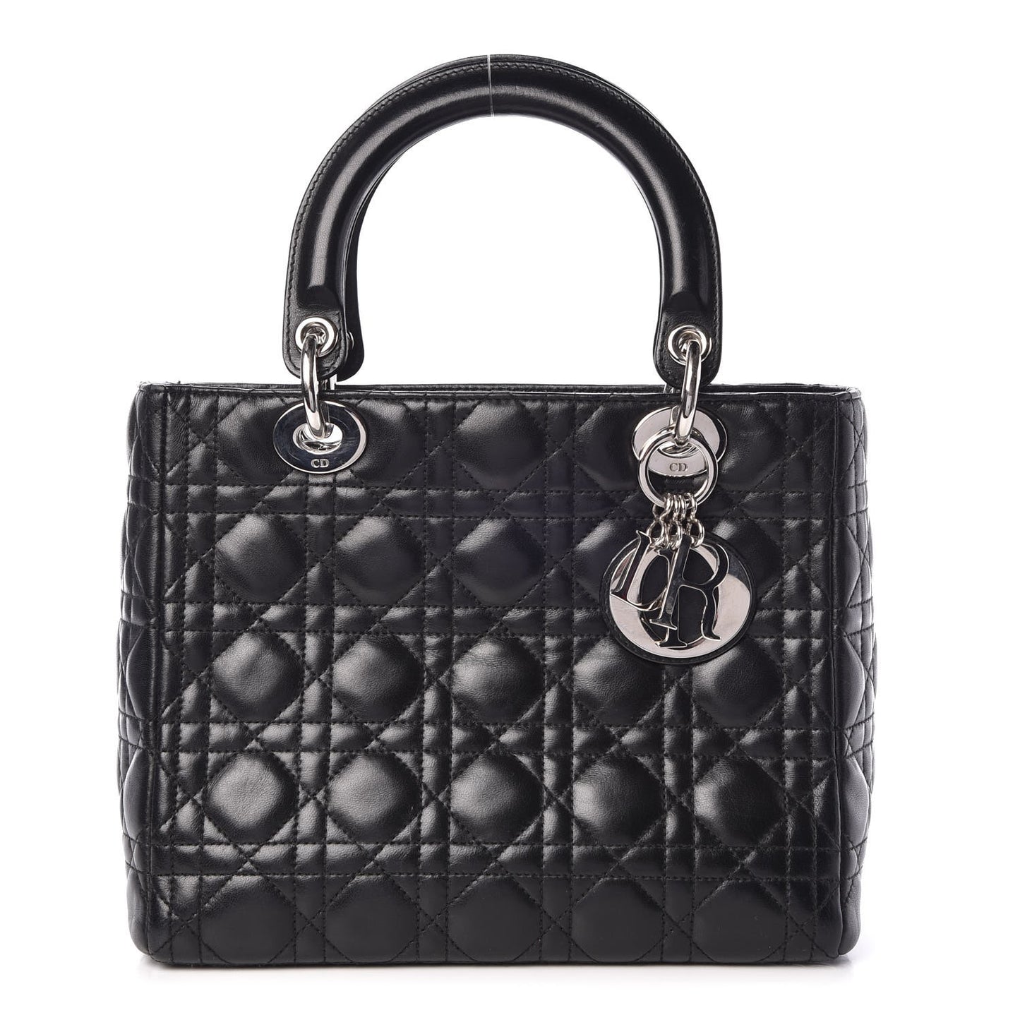 Lambskin Cannage Medium Lady Dior Black