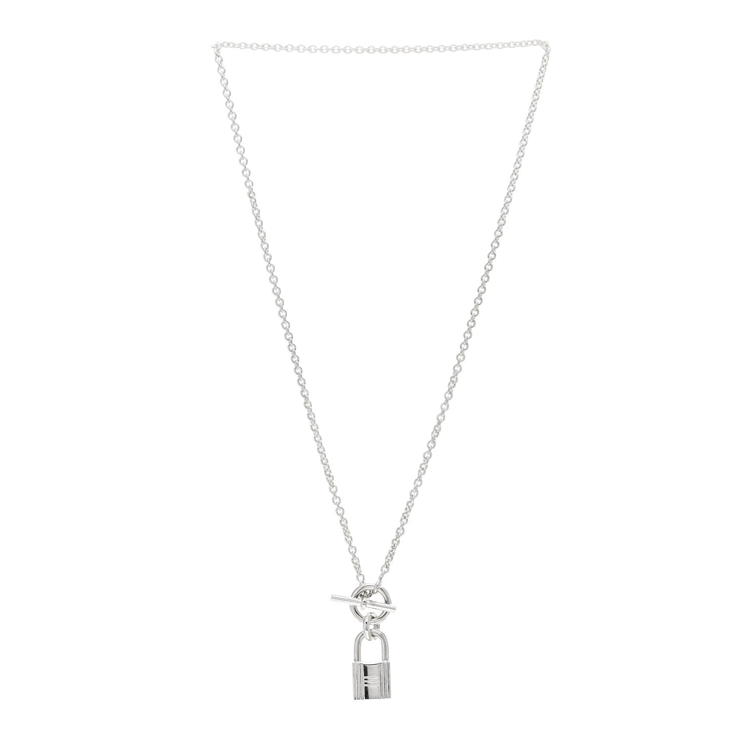 Sterling Silver Cadenas Kelly Lock Pendant Necklace