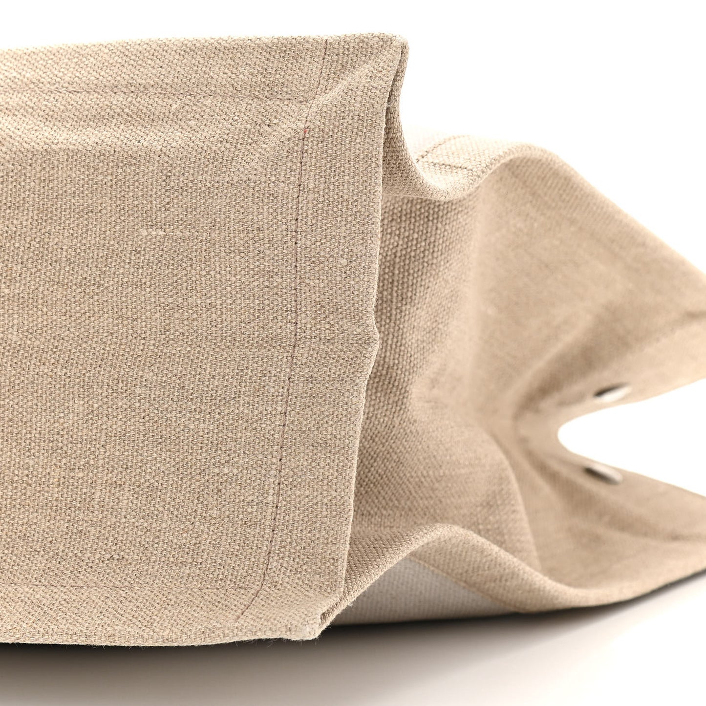Linen Calfskin Rive Gauche Tote Optic White