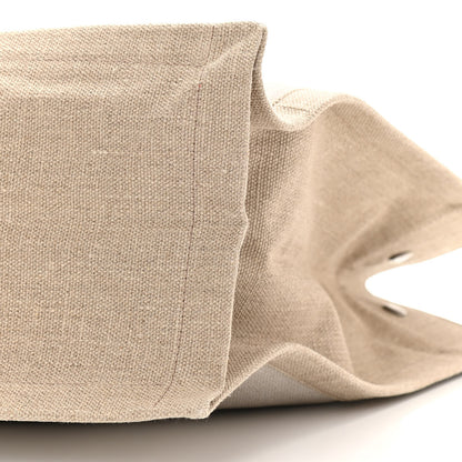 Saint Laurent Linen Calfskin Rive Gauche Tote Optic White 9 of 11