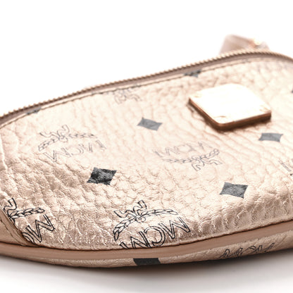 MCM Metallic Visetos Mini Stark Crossbody Chain Belt Bag Champagne Gold 8 of 9