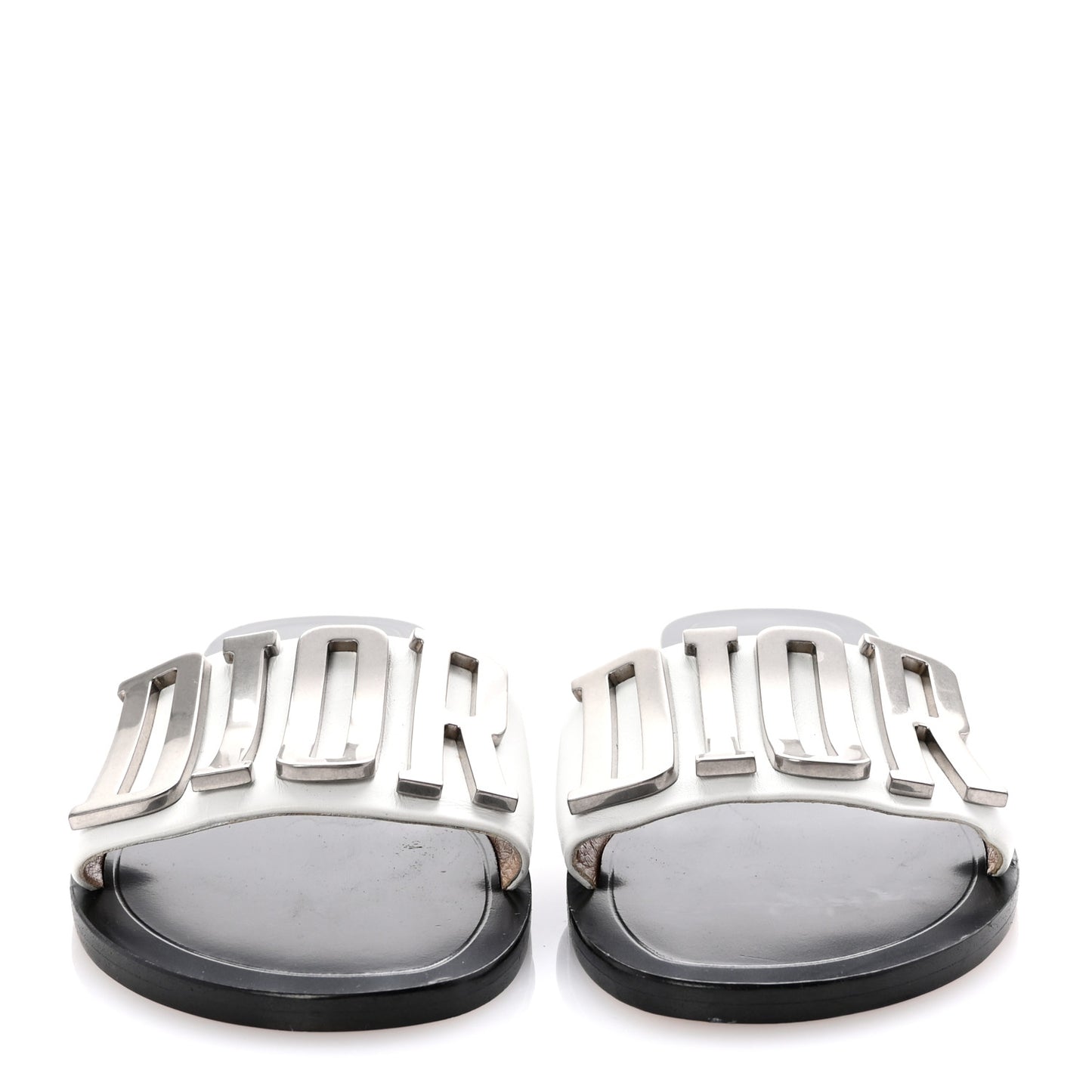 Calfskin Dio(r)evolution 10mm Slide Sandals 36 Off White