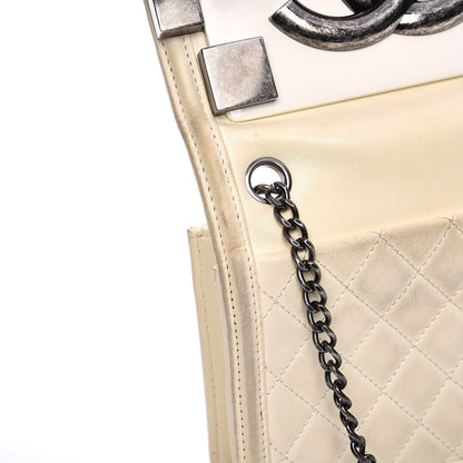 Chanel Lambskin Plexiglass Boy Brick Flap Dark White 11 of 16