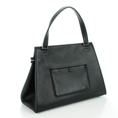 Celine Grained Calfskin Large Edge Shoulder Bag Black 3 of 7