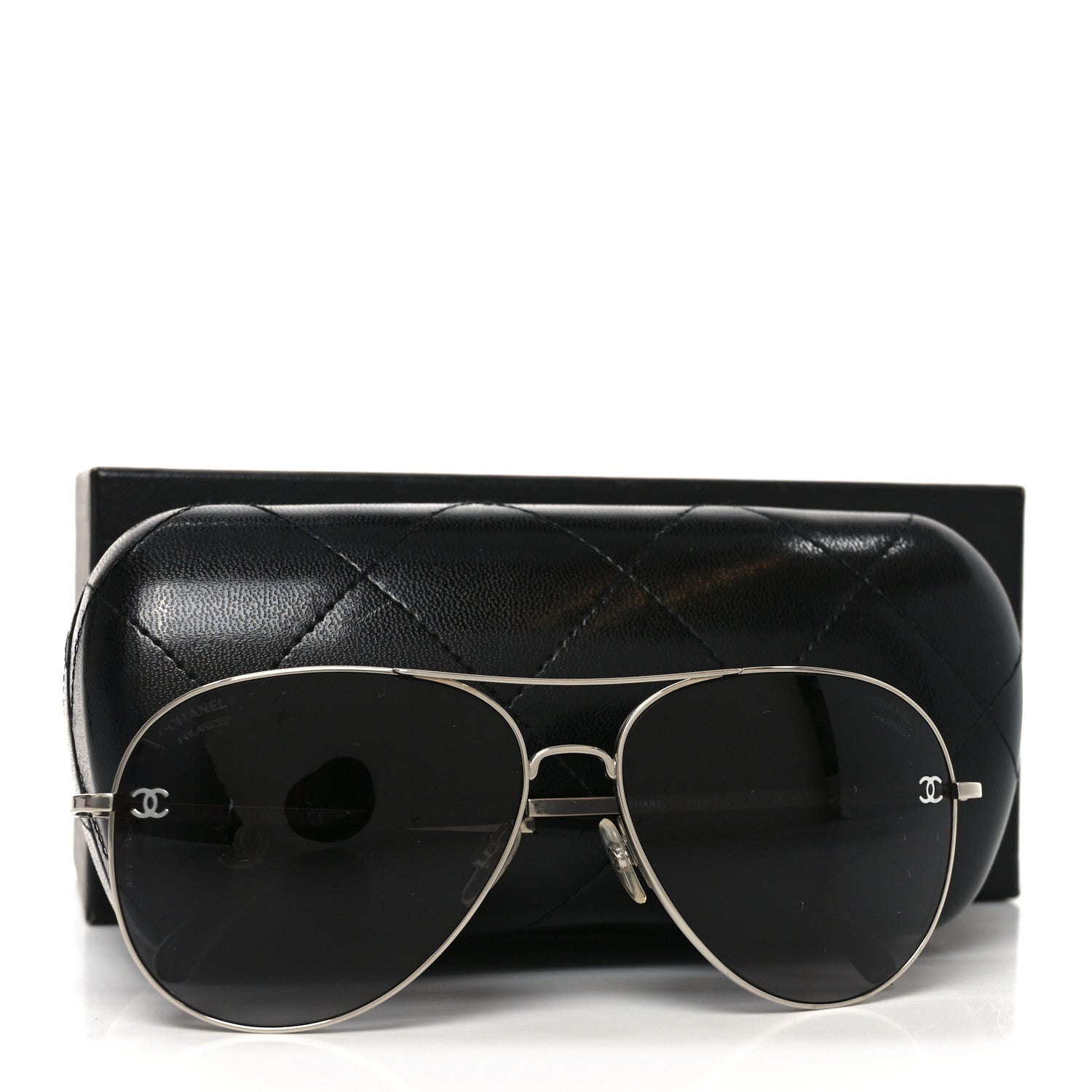 CHANEL サングラス 4189-T-Q-A ブラック Chanel Aviator CC Sunglasses 4189-T-Q Black 1871230 – FASHIONPHILE