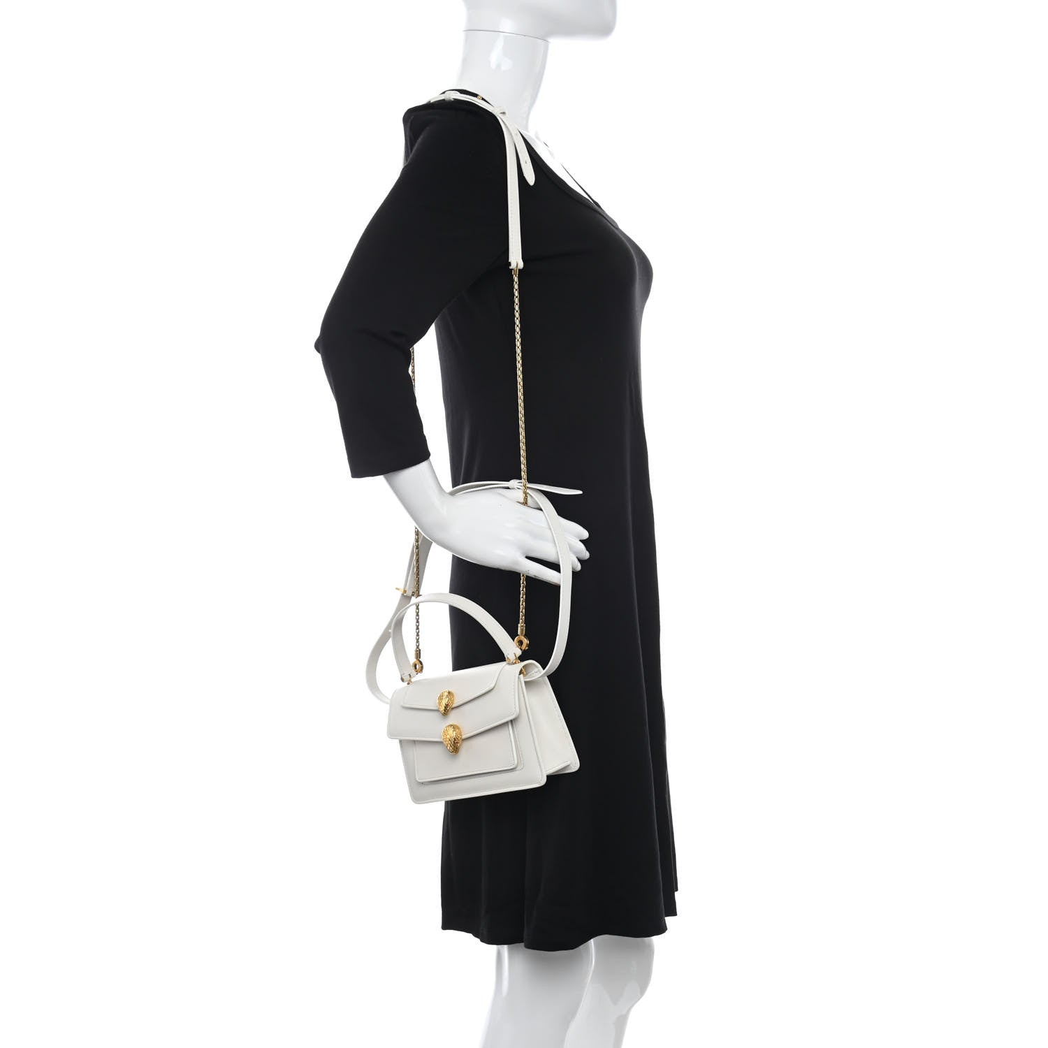 Bulgari x ALEXANDER WANG Calfskin Serpenti Top Handle Belt Bag White 2 of 9