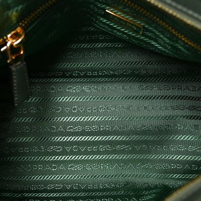 Prada Glossy Calfskin Triangle Medium Bonnie Shoulder Bag Salvia 5 of 9