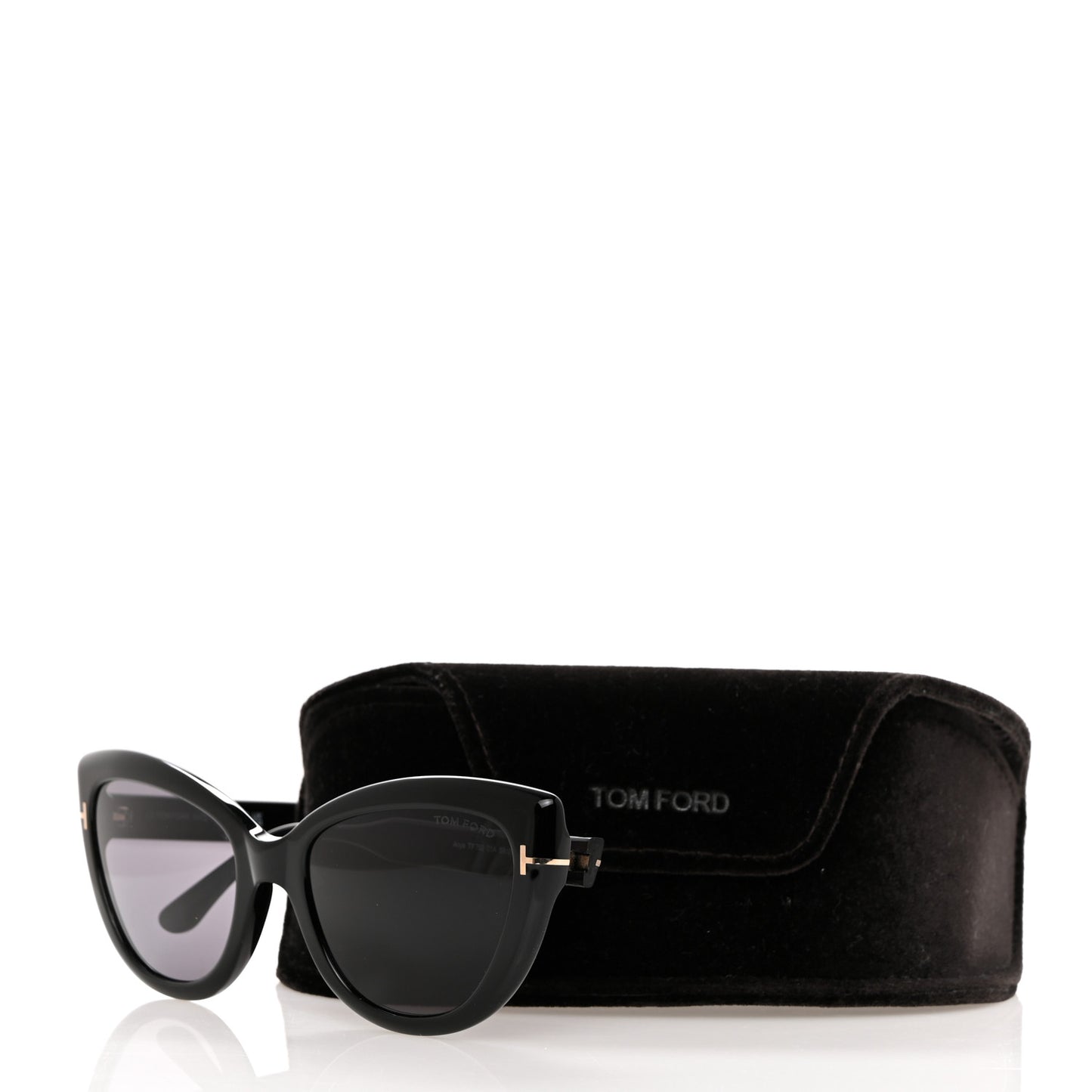 Acetate Anya Cat Eye Sunglasses TF762 Black