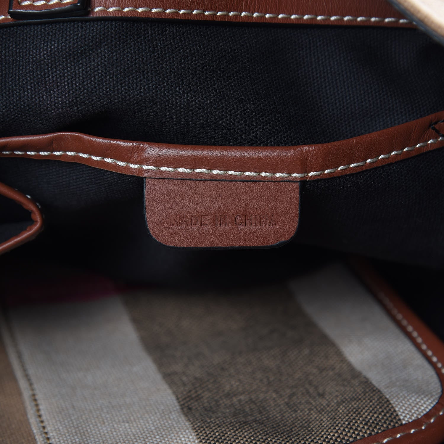 Burberry Canvas Mega Check Medium Susanna Hobo Brown 6 of 11