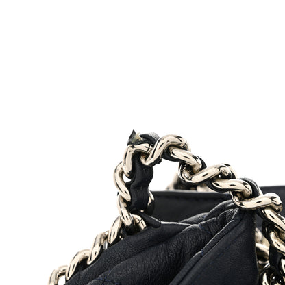 Chanel Washed Lambskin Quilted Medium Chain Around Messenger Navy Blue 13 of 13