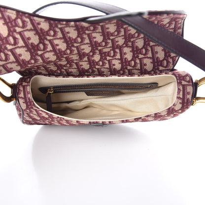 Christian Dior Oblique Saddle Bag Burgundy 5 of 8