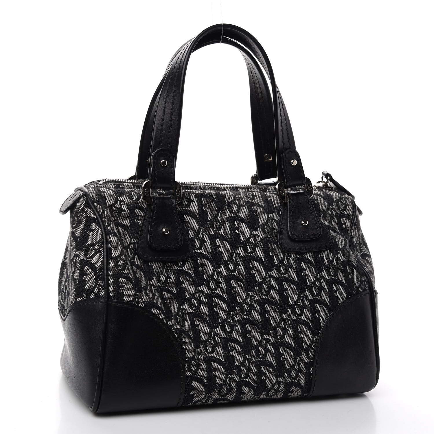 Christian Dior Monogram Boston Black 2 of 9